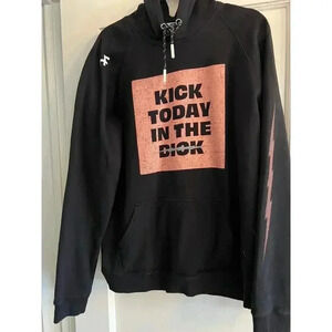 HVIII Brand Goods Hoodie, Black/Pink "Kick Today In The Dick" Hoodie, XL